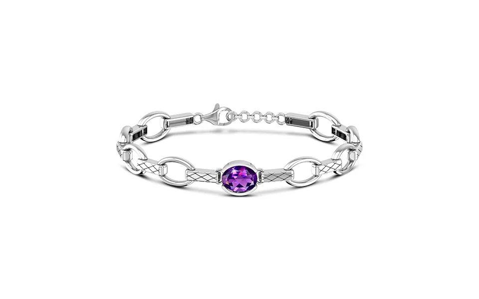 Amethyst Sterling Silver Bracelet