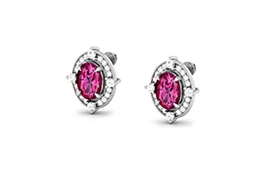Pink Topaz Earrings
